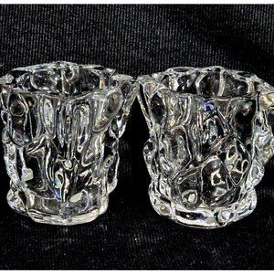 PartyLite Glacier Lights Glass Candle Holders 3" votive tealight holder P7657